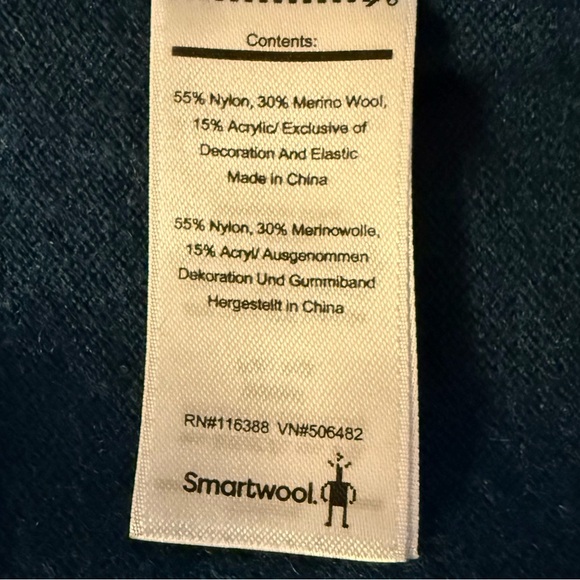 SmartWool Women’s Shadow Pine Crewneck Sweater,Color-Peacock Blue,Size-Small - Picture 8 of 9